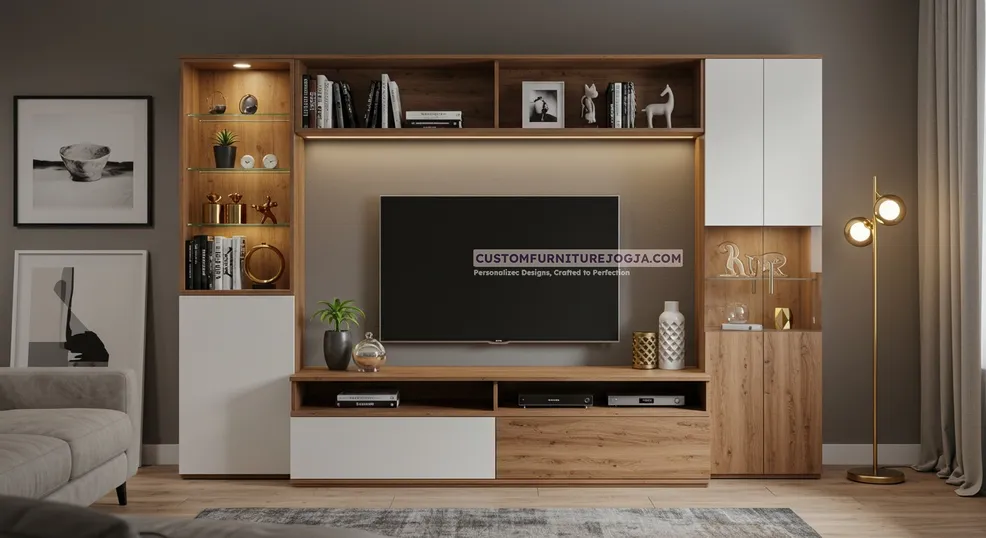 Jasa Pembuatan Cabinet Tv besar Jogja